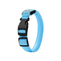 LED Light-Up Pet Collar, Large, Adjustable, USB Rechargeable, for Cats and Dogs, Nighttime Anti-Lost– Blue