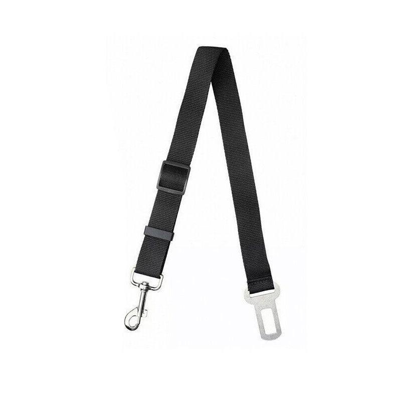 Adjustable Pet Harness Lead for Car Travel with Clip Attachment Nylon Restraint Strap - Green