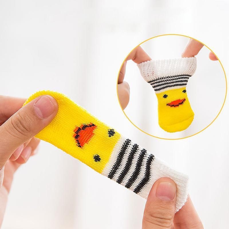 Dog Socks Non-Slip Grip Slip Anti-Slip - Puppy Cat Pet Shoes Slippers S Size - Grey tiger