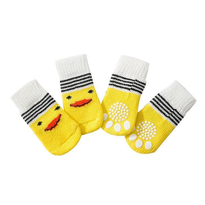 Dog Socks Non-Slip Grip Slip Anti-Slip - Puppy Cat Pet Shoes Slippers S Size - Water green ripples