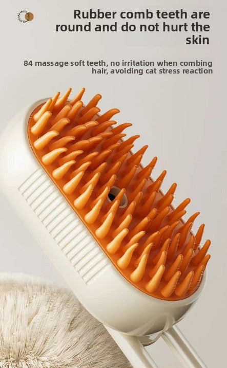 3 in 1 Electric Pet Spray Comb with Rotatable Handle Anti Static Grooming Brush for Cats and Dogs Massage Deshedding Tool Khaki
