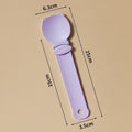 Purple Cat Treat Spoon for Wet Food & Paste - Extra-Long PP Handle, Food-Grade Squeeze Feeder with Anti-Spill Bowl, Easy One-Handed Operation for Cats