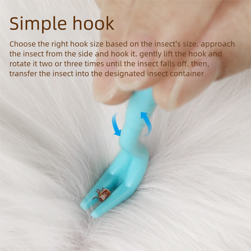 2-Pack Rose red Pet Tick Remover Tool Set - Small Medium Large Flea and Tick Hook Removers