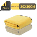Yellow and Grey 30*30cm Pet  Paw-Wiping Towel- Thickened Coral Fleece Super Absorbent Quick Dry Bath Towel for Dogs and Cats, Non Shedding Grooming Wrap